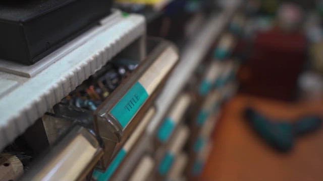 Storage bins filled with electronic components