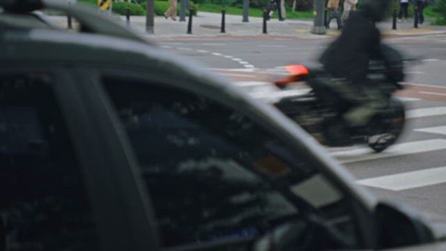 City Vehicles Making Way for Ambulances