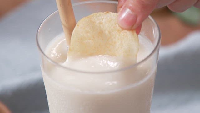 Potato Chips Dipped in Potato Shake