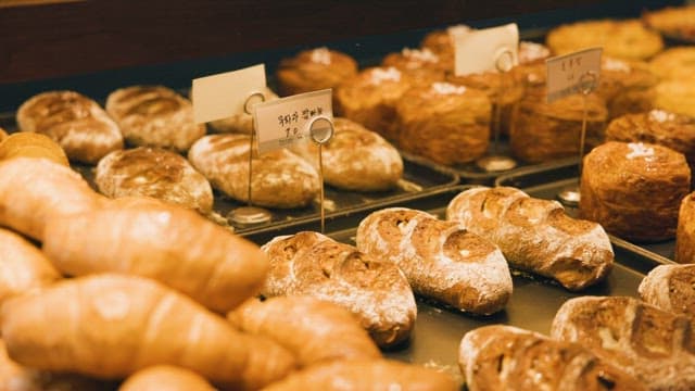 Variety of Fresh Bakery Products on Display
