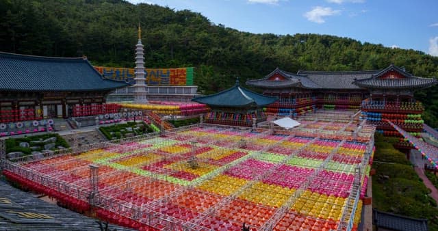Lotus Lantern Festival commemorating the Buddha's Birthday in a temple