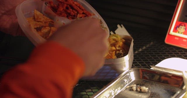 Enjoying a Side Dishes of Korean cuisine