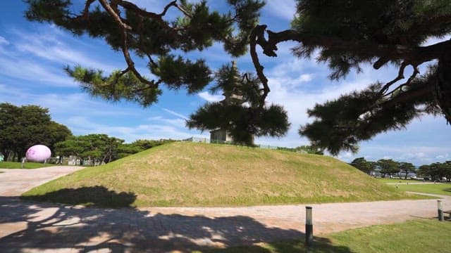 Tranquil Scene of a Pagoda in a Park