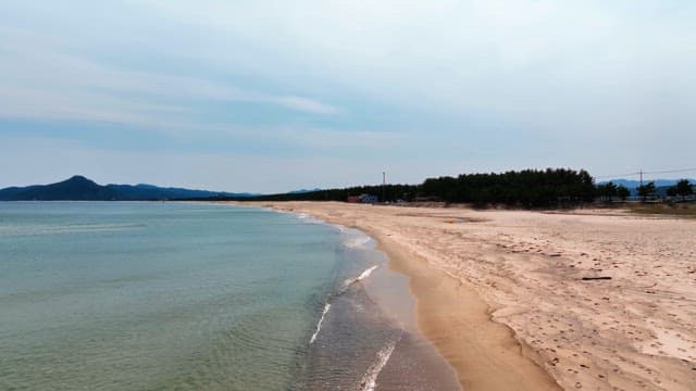 Serene beach with gentle waves