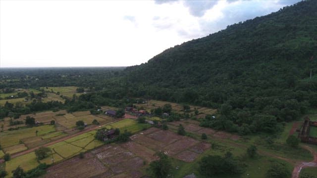 Rural landscape with fields and hills