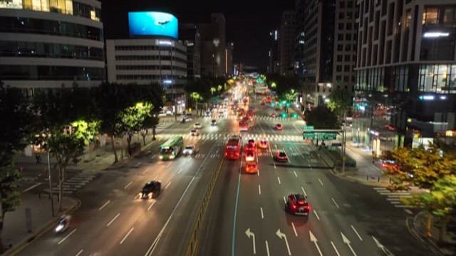 Bustling City Streets at Night