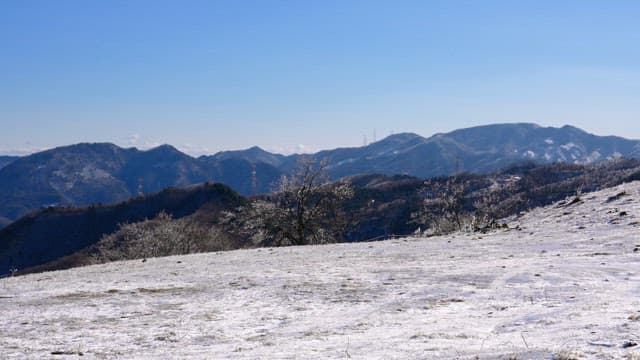Snow Capped Mountains and Clear Blue Sky