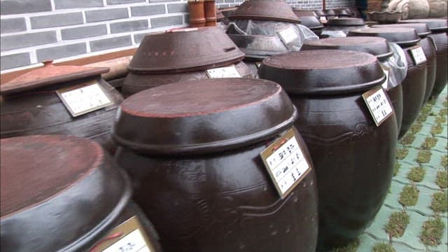 Traditional fermentation process of food in jars, jang-ajji