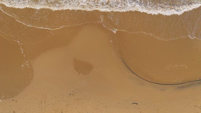 Sea Waves on Sandy Shore