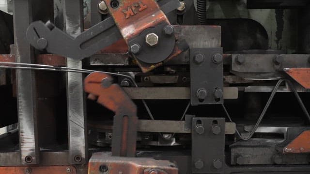 Close-up of industrial machinery in operation