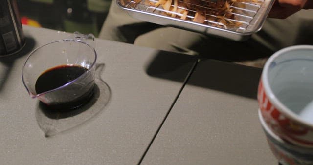 Preparing Ingredients in a Outdoor Kitchen