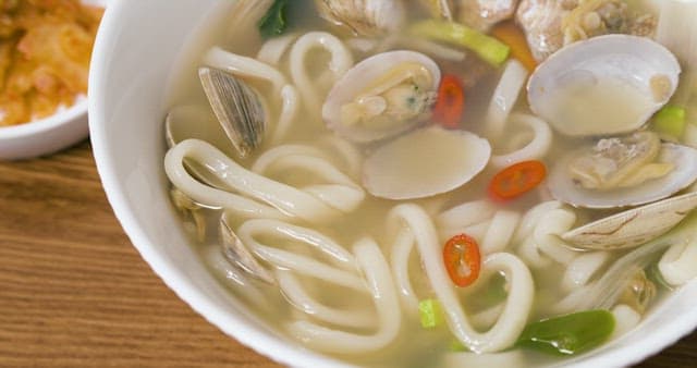 Spoonful of Soup of Clear Clam Kalguksu