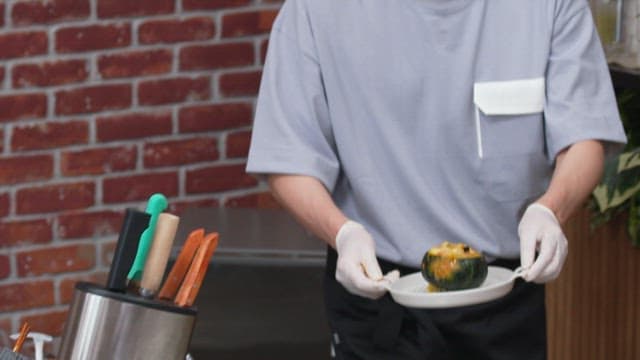 Deliciously Cooked Pumpkin Gratin on a Cutting Board