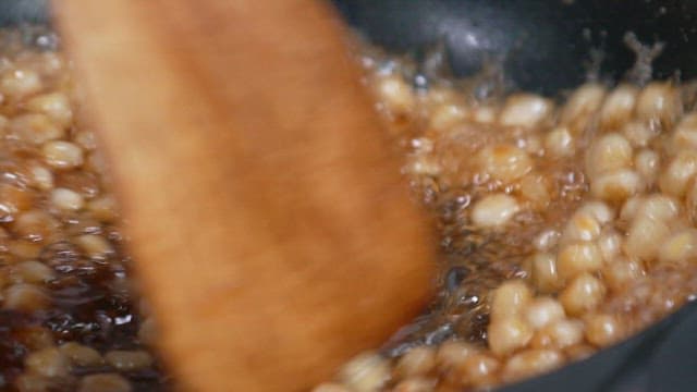 Frying Corn in a Frying Pan