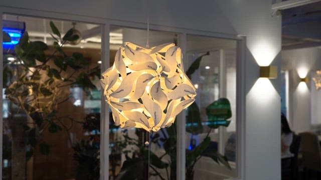 Decorative lamp hanging indoors