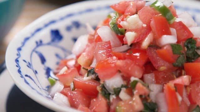 Fresh Homemade Salsa in a Bowl