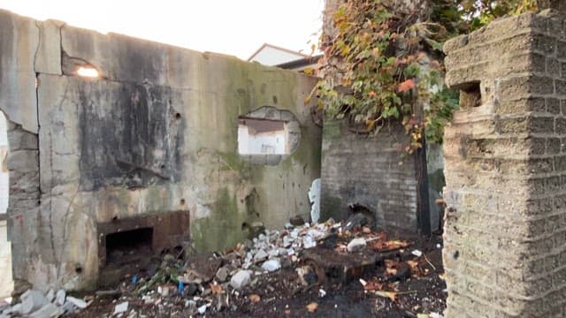 Decaying ruins of an abandoned building