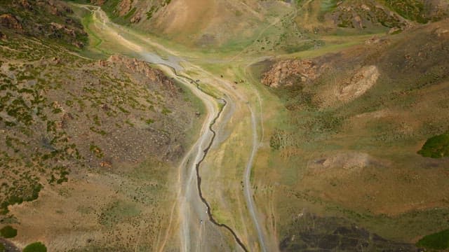 View of a mountain valley