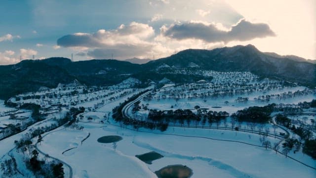 Snowy Landscape at Dusk