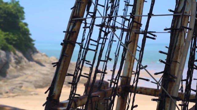 Seaside View with Steel Structures