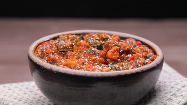 Spoonful of ssamjang with added kelp for extra flavor