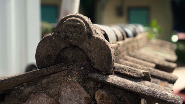 Traditional stone wall under daylight
