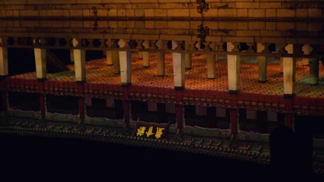 Gyeonghoeru Pavilion at Gyeongbokgung Palace reflected in a quiet pond at night