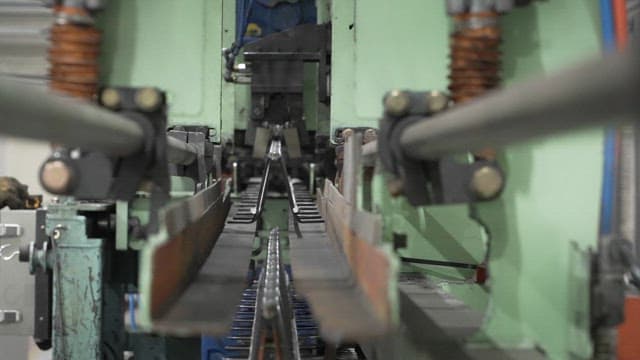 Industrial machine operating in a factory