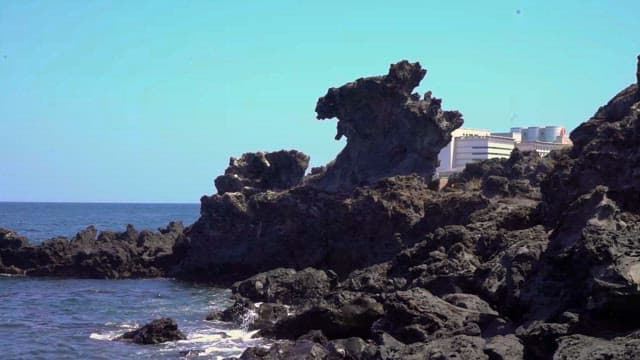 Rocky Coastal Landscape with Ocean Waves