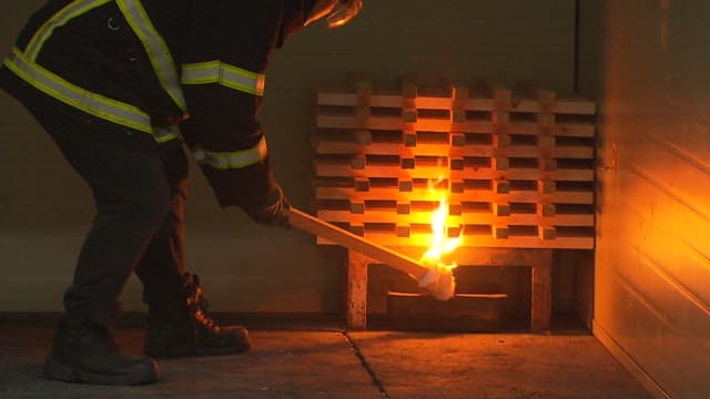 Firefighter inducing fire outbreaks in controlled environments