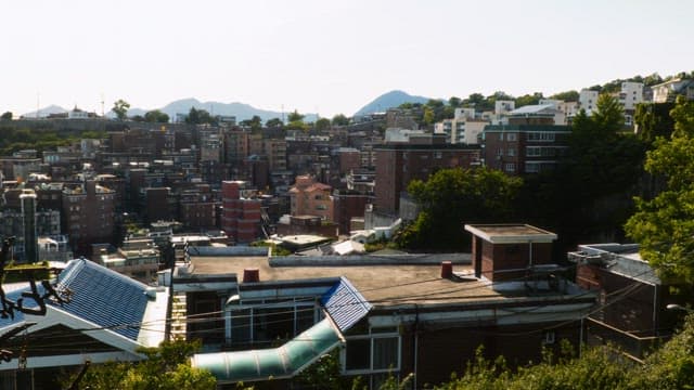 View of a housing complex on a sunny day
