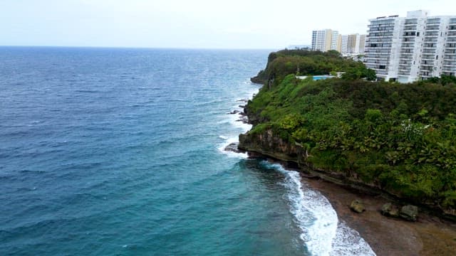 Coastal Cliffs by Urban Residential Area