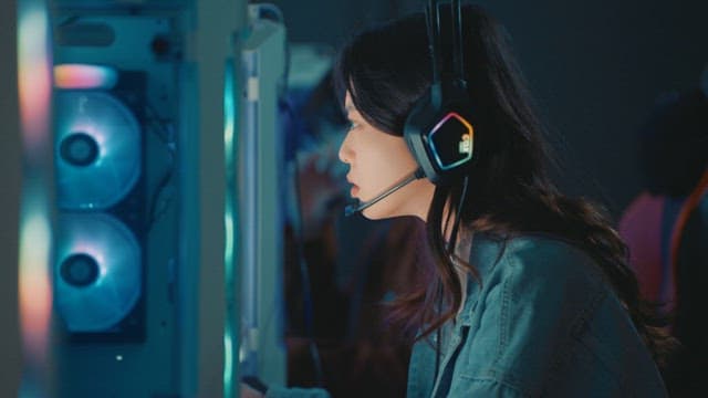 Gamers Engrossed in Intense Gameplay