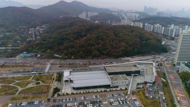 Autumn Colors Over Urban Landscape
