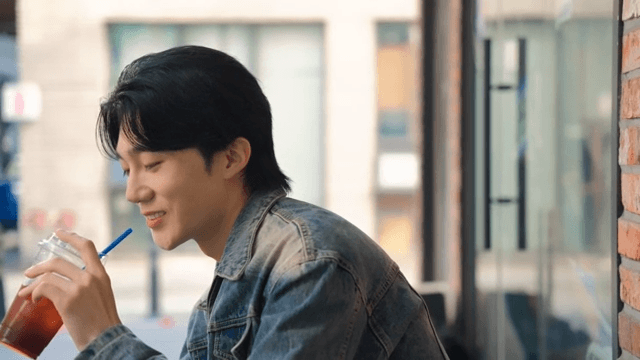Young man relaxing and drinking coffee