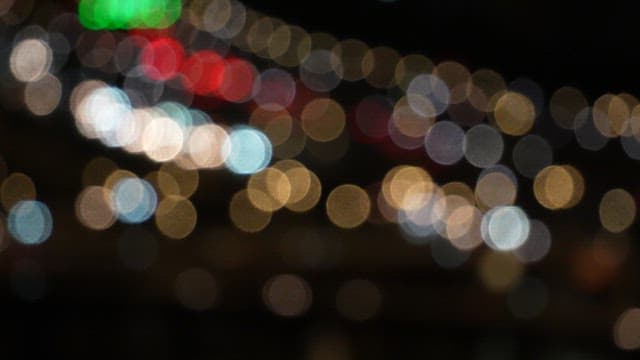 Blurred Lights in a Cityscape at Night