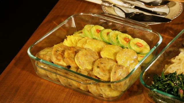 Various Korean Side Dishes for Holidays in Glass Bowls