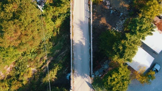 Car Traveling by Fields