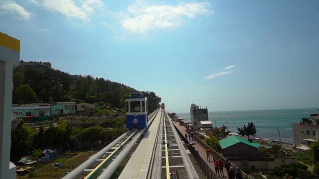 Coastal Railway with Scenic Sea View