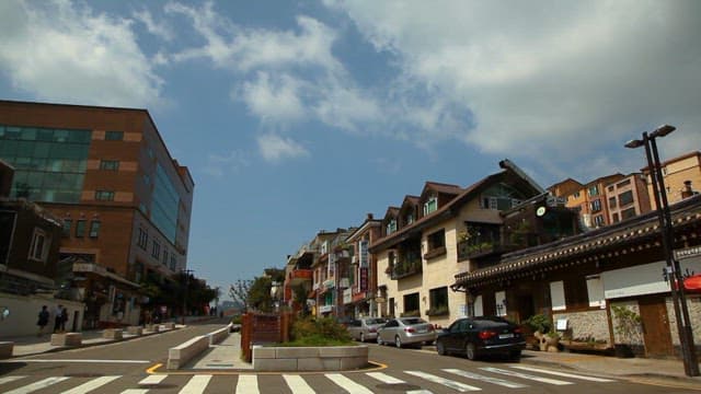 Sunny Day at a Quiet Urban Street