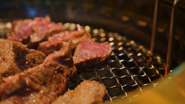 Pork Ribs Sizzling on the Grill