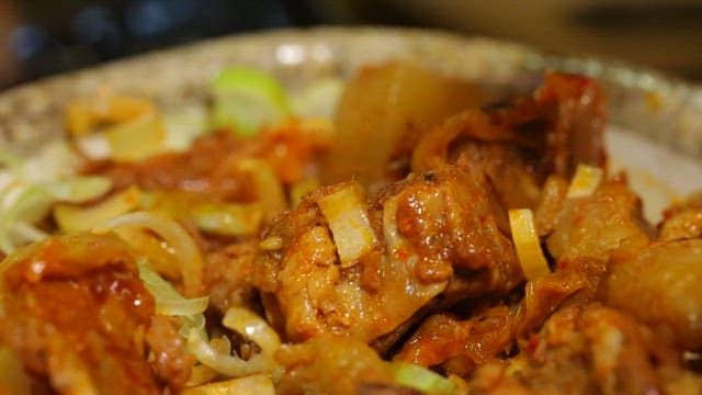Spicy Pork Dish Served in a Bowl