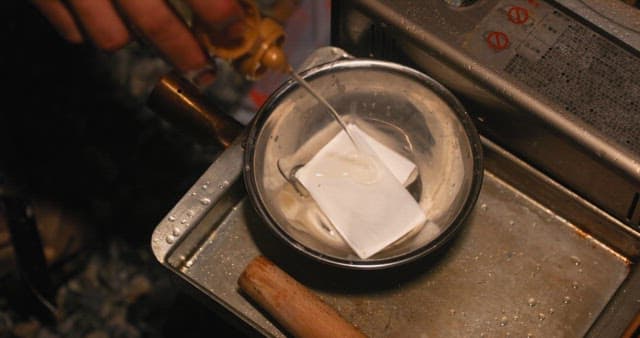 Cooking Preparation on a Camp Stove
