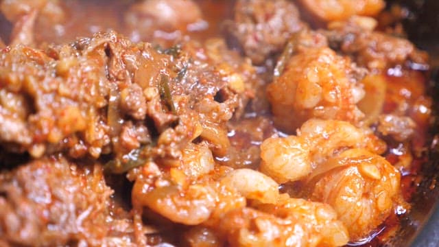 Gopchangjeongol Boiling in a Pot 