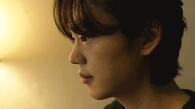 Man who looks at and smiles