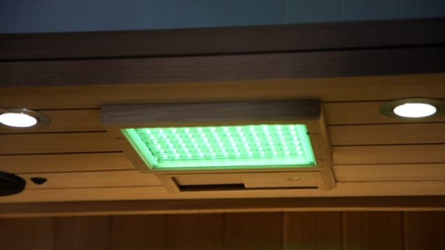 LED Lights in a Wooden Ceiling
