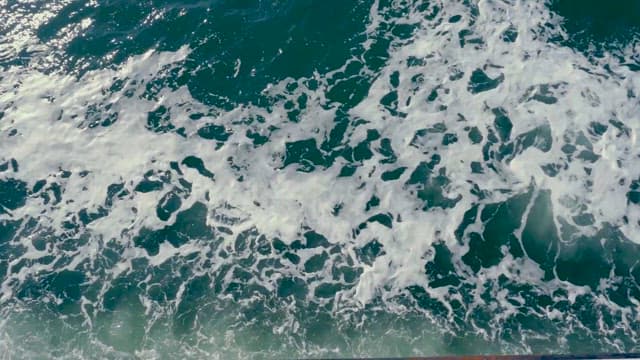 Serene Sea Waves from an Aerial View