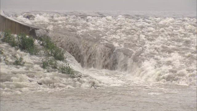 River overflowing after heavy rain