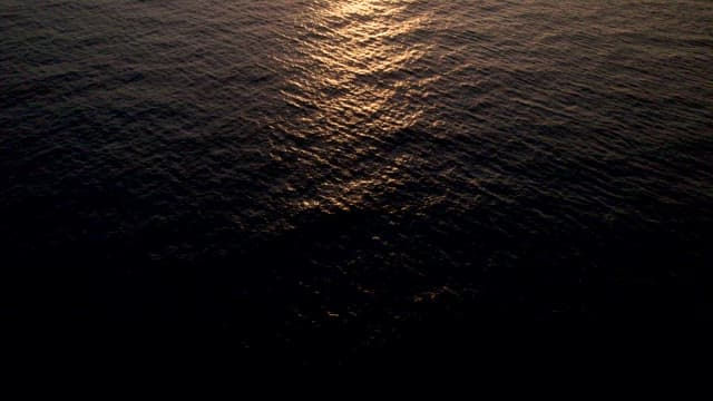 Sunlight Reflected on the Ocean's Surface