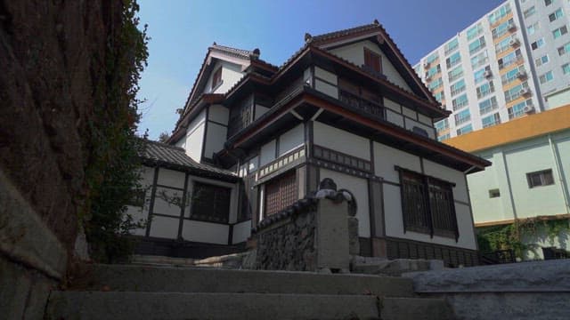 Traditional Japanese House Located in the City